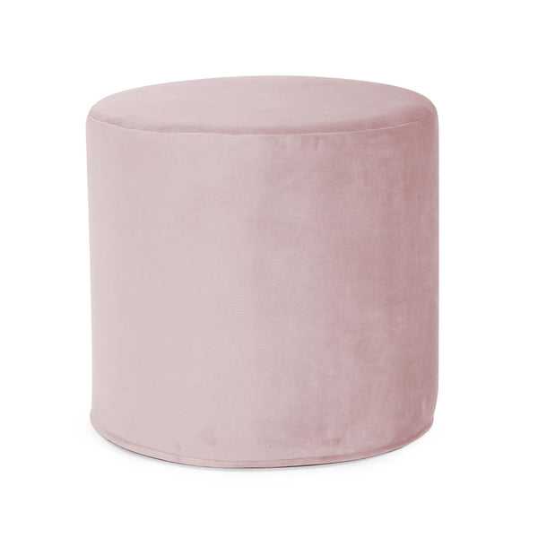 Howard Elliott No Tip Cylinder Foam Ottoman - Sturdy, Comfortable & Versatile Design For Home Or Office Use Pink 100% Polyester 851-1018-howard-elliott