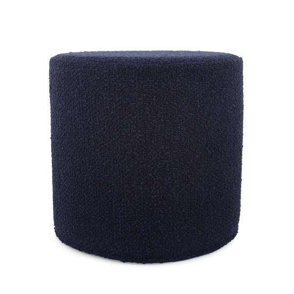 Howard Elliott No Tip Cylinder Foam Ottoman - Sturdy, Comfortable & Versatile Design For Home Or Office Use Blue 100% Polyester 851-1263-howard-elliott