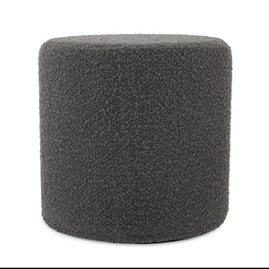 Howard Elliott No Tip Cylinder Foam Ottoman - Sturdy, Comfortable & Versatile Design For Home Or Office Use Gray 100% Polyester 851-1264-howard-elliott