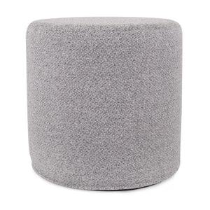 Howard Elliott No Tip Cylinder Foam Ottoman - Sturdy, Comfortable & Versatile Design For Home Or Office Use Gray 100% Polyester 851-1285-howard-elliott