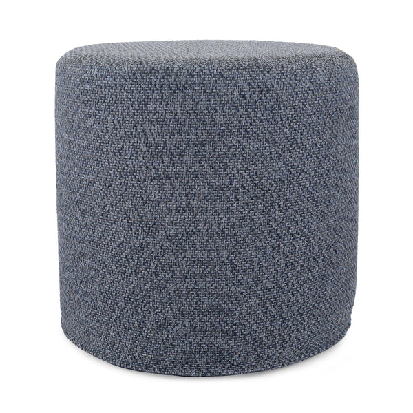 Howard Elliott No Tip Cylinder Foam Ottoman - Sturdy, Comfortable & Versatile Design For Home Or Office Use Blue 100% Polyester 851-1287-howard-elliott