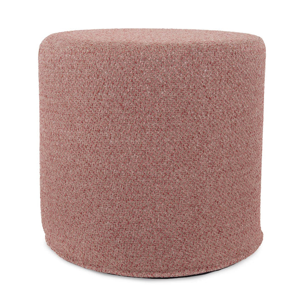Howard Elliott No Tip Cylinder Foam Ottoman - Sturdy, Comfortable & Versatile Design For Home Or Office Use Pink 100% Polyester 851-1289-howard-elliott