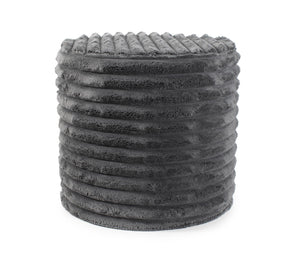 Howard Elliott No Tip Cylinder Short - Luxuriously Soft Faux Fur Comfort With Unique Ribbed Design For Any Space Gray 100% Polyester 851-1344-howard-elliott