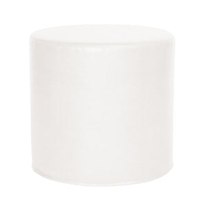 Howard Elliott No Tip Cylinder Foam Ottoman - Sturdy, Comfortable & Versatile Design For Home Or Office Use White 100% Polyurethane 851-190-howard-elliott