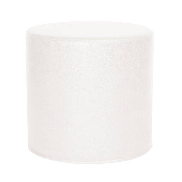 Howard Elliott No Tip Cylinder Foam Ottoman - Sturdy, Comfortable & Versatile Design For Home Or Office Use White 100% Polyurethane 851-190-howard-elliott