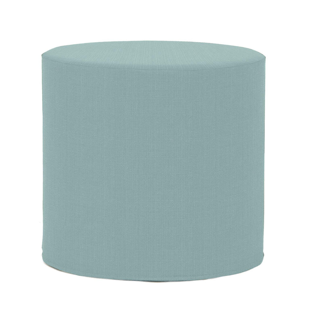 Howard Elliott No Tip Cylinder Foam Ottoman - Sturdy, Comfortable & Versatile Design For Home Or Office Use Blue 100% Polyester 851-200-howard-elliott