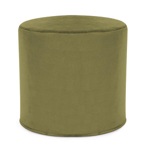 Howard Elliott No Tip Cylinder Foam Ottoman - Sturdy, Comfortable & Versatile Design For Home Or Office Use Green 100% Polyester 851-221-howard-elliott