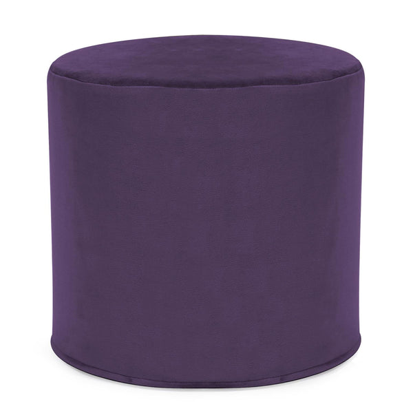 Howard Elliott No Tip Cylinder Foam Ottoman - Sturdy, Comfortable & Versatile Design For Home Or Office Use Purple 100% Polyester 851-223-howard-elliott
