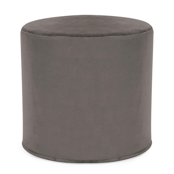 Howard Elliott No Tip Cylinder Foam Ottoman - Sturdy, Comfortable & Versatile Design For Home Or Office Use Gray 100% Polyester 851-225-howard-elliott