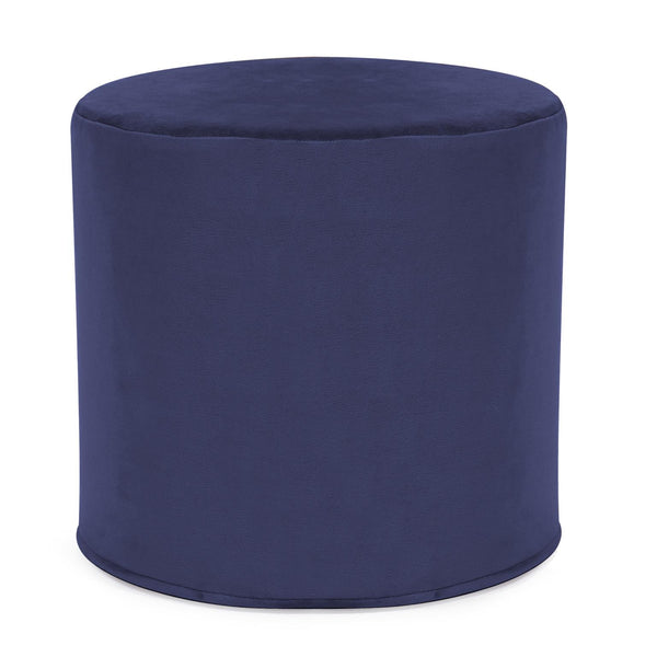 Howard Elliott No Tip Cylinder Foam Ottoman - Sturdy, Comfortable & Versatile Design For Home Or Office Use Blue 100% Polyester 851-972-howard-elliott