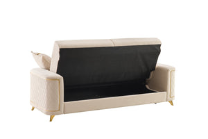 English Elm Lisa Contemporary Loveseat Birch Frame Pocket Coil Cushions and Steel Legs for Modern Living B009S02244