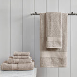 Madison Park Organic Modern/Contemporary 6 Piece Organic Cotton Towel Set MP73-6629 Tan