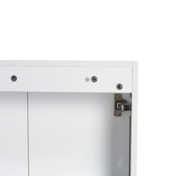 English Elm 24" Bathroom Wall Cabinet - Space-Saving Float Mount Design With Soft-Close Doors For Modern Homes W999P312052