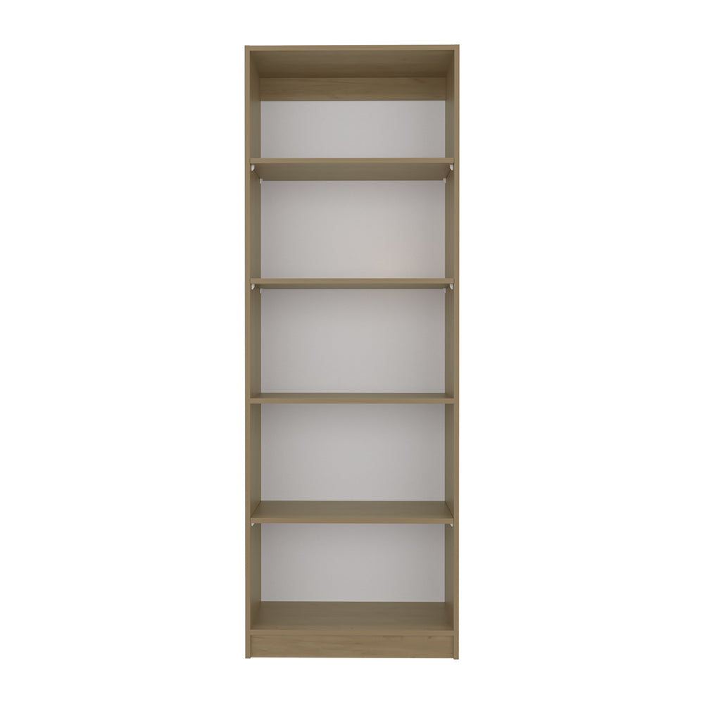 English Elm Home 4 Shelves Bookcase Wide Natural Oak – Multi-Tier Storage Display Shelf, Sturdy MDF Design B070P337061