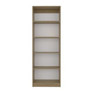 English Elm Home 4 Shelves Bookcase Wide Natural Oak – Multi-Tier Storage Display Shelf, Sturdy MDF Design B070P337061