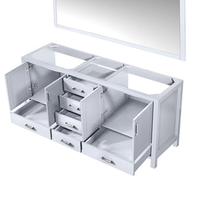 English Elm White Double Bath Vanity Set With 72" Countertop Space, Elegant Mirror & Ample Storage Solutions B2731S00518-GIGA
