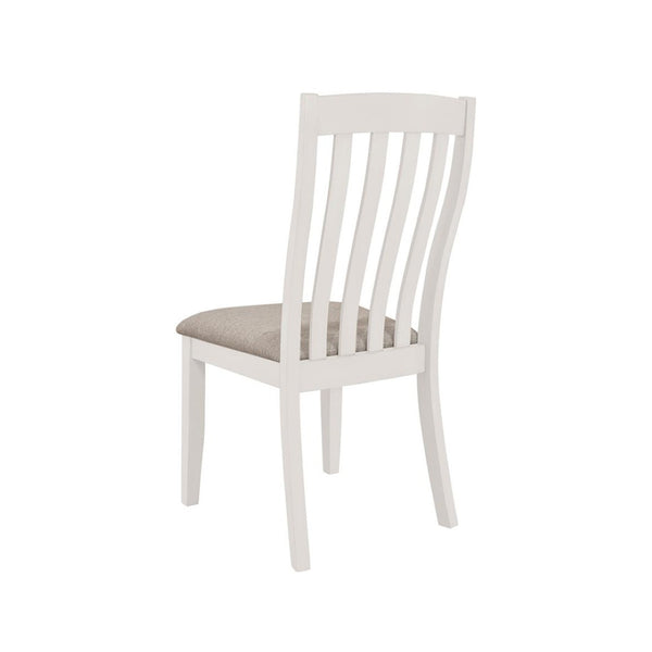 English Elm Set Of 2 Light Brown Upholstered Dining Chairs - Chic Off-White Frame For Modern & Farmhouse Decor B016P227369-GIGA