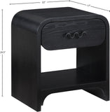 Hayes Black Night Stand / Side Table 851Black-NS Meridian Furniture