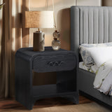 Hayes Black Night Stand / Side Table 851Black-NS Meridian Furniture