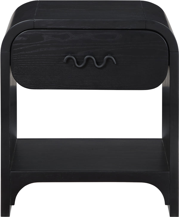 Hayes Black Night Stand / Side Table 851Black-NS Meridian Furniture