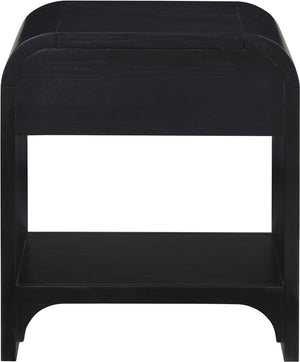 Hayes Black Night Stand / Side Table 851Black-NS Meridian Furniture