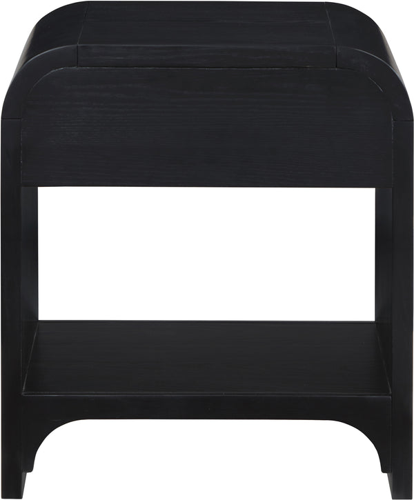 Hayes Black Night Stand / Side Table 851Black-NS Meridian Furniture