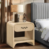 Hayes Natural Night Stand / Side Table 851Natural-NS Meridian Furniture