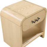 Hayes Natural Night Stand / Side Table 851Natural-NS Meridian Furniture