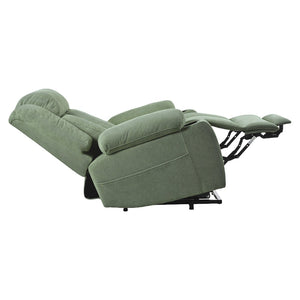 English Elm Power Lift Recliner Velvet Chair with Extended Footrest and Cup Holders for Elderly W1028S00060