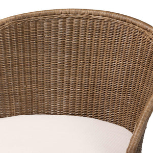English Elm Bohemian Greywashed Rattan Accent Chair Sculptural Woven Base Boho Living Room Seat B2750P467811