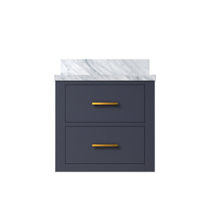English Elm Blue Solid Wood Single Bath Vanity 20" W x 18" D with Acrylic Top, Soft-Close, Fully Assembled, Easy Install B2731P257893