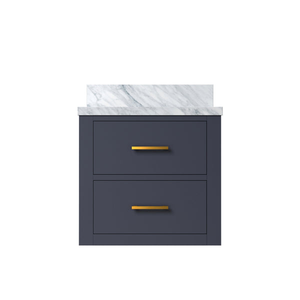 English Elm Blue Solid Wood Single Bath Vanity 20" W x 18" D with Acrylic Top, Soft-Close, Fully Assembled, Easy Install B2731P257893