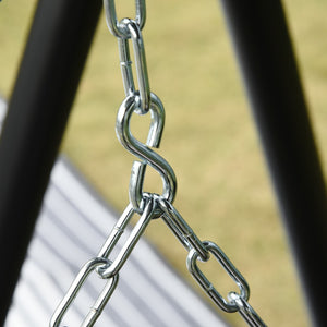 English Elm Outsunny 2-Seater Hanging Porch Swing Chair - Adjustable, Durable, Weather-Resistant For Outdoor Bliss W2225P174130-GIGA