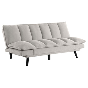 English Elm Fullerton Velvet Channel Tufted Convertible Sleeper Sofa with Splayed Legs for Studio Spaces B062P447777
