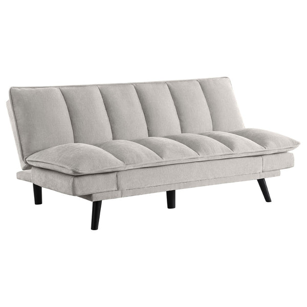 English Elm Fullerton Velvet Channel Tufted Convertible Sleeper Sofa with Splayed Legs for Studio Spaces B062P447777