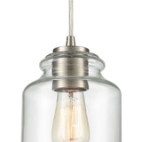 Josie 6'' Wide 1-Light Mini Pendant - Satin Nickel 85213/1 Elk Lighting