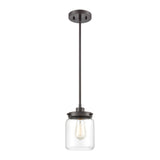 Mason 6'' Wide 1-Light Mini Pendant - Oil Rubbed Bronze 85216/1 Elk Lighting