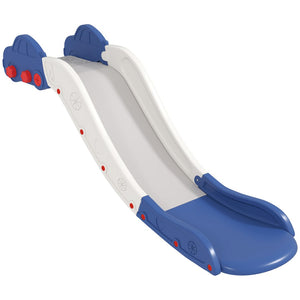 English Elm Qaba 63 Inch Hdpe Indoor Toddler Slide Attaches to Sofa or Bed Safe Fun Blue W2225P249781