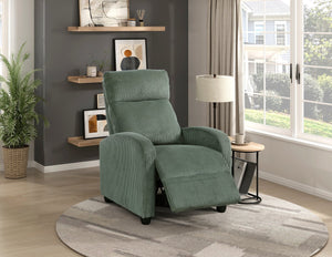 English Elm Modern Parsons Push Back Recliner Chair in Soft Corduroy Fabric — Sleek Comfortable Living Room Lounger with Solid Wood Frame and Easy Recline Mechanism Green 30 L x 27 W x 21.5 H B011P395854