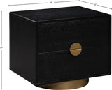 Wade Black Night Stand / Side Table 852Black-NS Meridian Furniture