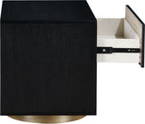 Wade Black Night Stand / Side Table 852Black-NS Meridian Furniture