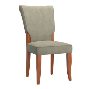 Hailey Velvet Dining Chair Set with Curved Back and Wood Legs for Modern Rooms
