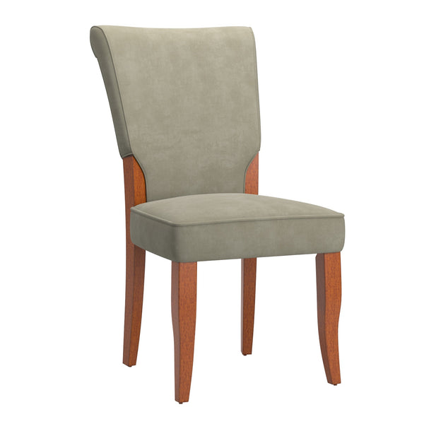 Hailey Velvet Dining Chair Set with Curved Back and Wood Legs for Modern Rooms