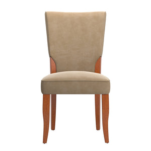 Hailey Velvet Dining Chair Set with Curved Back and Wood Legs for Modern Rooms