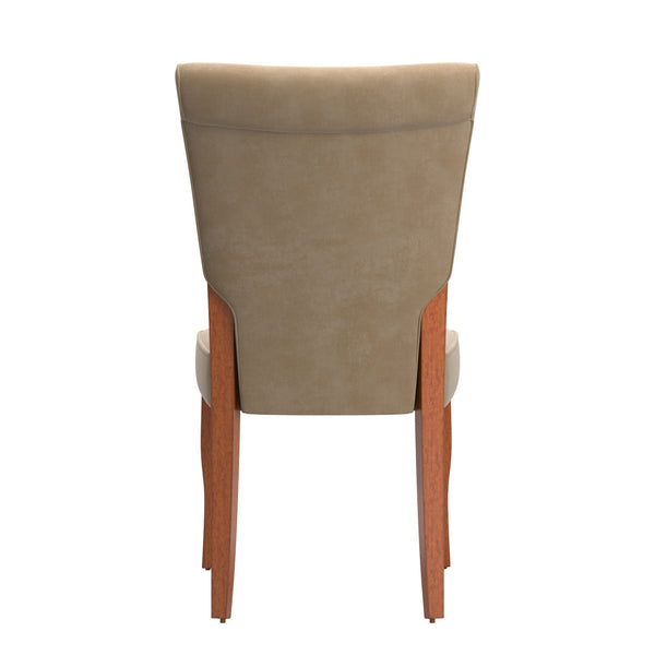 Hailey Velvet Dining Chair Set with Curved Back and Wood Legs for Modern Rooms