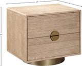 Wade Natural Night Stand / Side Table 852Natural-NS Meridian Furniture