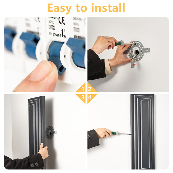 English Elm 3-Tier 15.7 in Outdoor Wall Light Modern Black LED Sconce 3000K Waterproof Metal Exterior Fixture W2312P389972