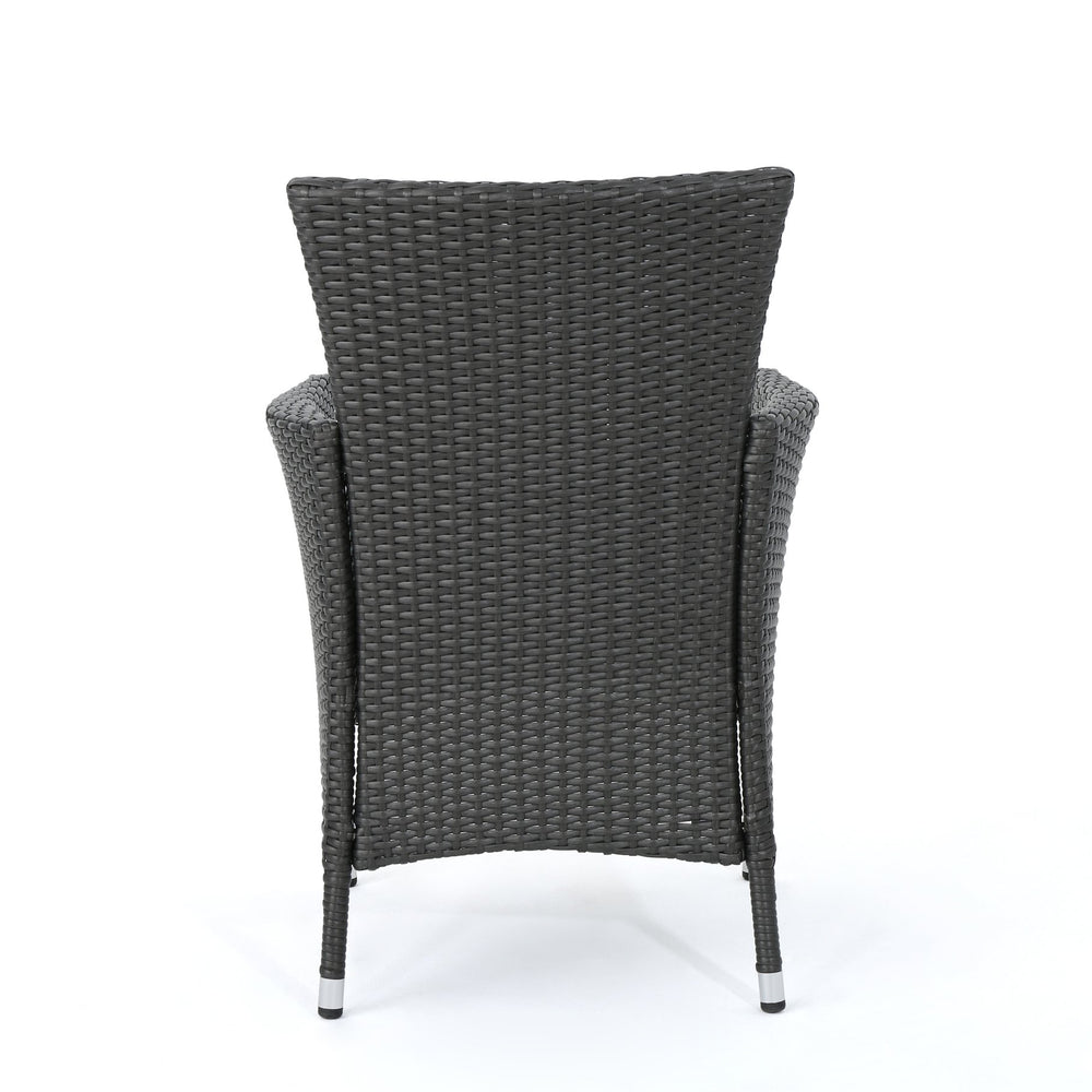 English Elm Christopher Knight Home® - Malta Dining Chair Set Of 2 - Modern Grey Wicker Design For Ergonomic Comfort In Any Space 56447.00AGT