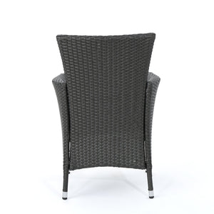English Elm Christopher Knight Home® - Malta Dining Chair Set Of 2 - Modern Grey Wicker Design For Ergonomic Comfort In Any Space 56447.00AGT