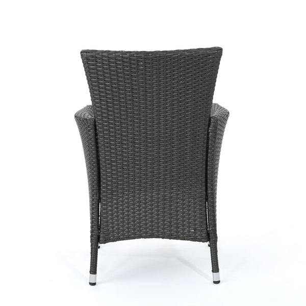 English Elm Christopher Knight Home® - Malta Dining Chair Set Of 2 - Modern Grey Wicker Design For Ergonomic Comfort In Any Space 56447.00AGT